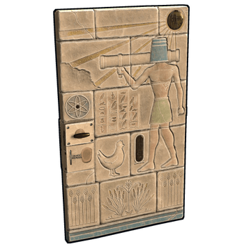 Hieroglyphic Metal Door image