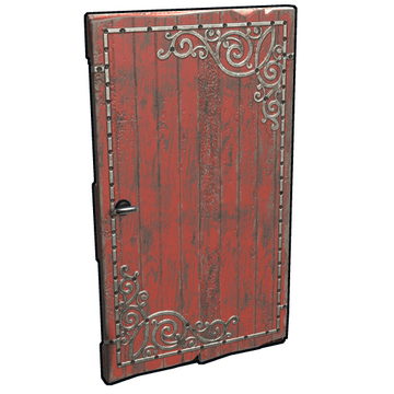 Red Decorative Wood Door image