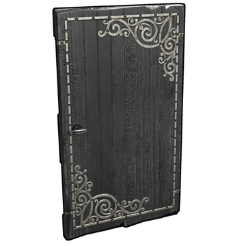 Black Decorative Wood Door image