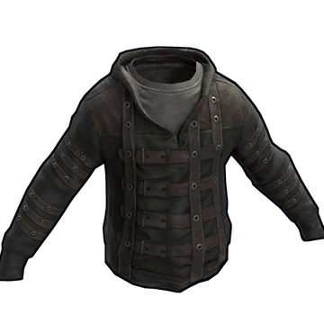 Leather Strapped Hoodie image