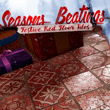 Red Festive Floor Tiles image