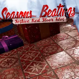 Red Festive Floor Tiles image