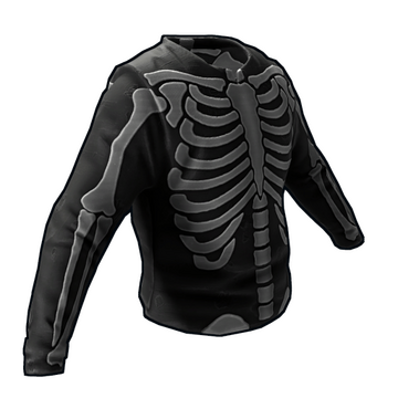 Skeleton Costume Burlap Shirt image