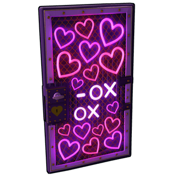 Neon Hearts Sheet Metal Door image