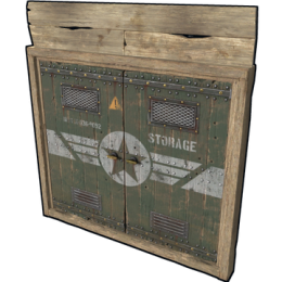Military Storage Wooden Double Door image