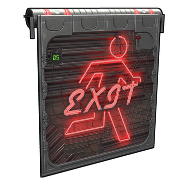 Neon Exit Garage Door image