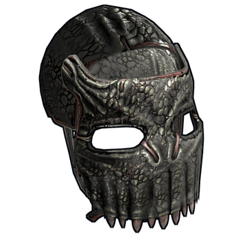 Black Alligator Metal Facemask image