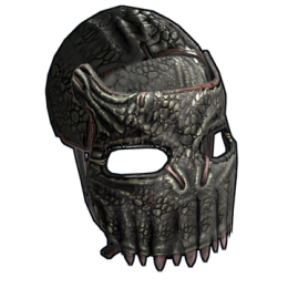 Black Alligator Metal Facemask image