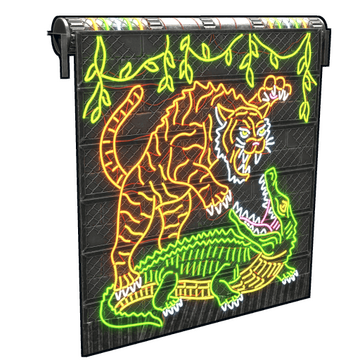 Neon Jungle Rule Garage Door image