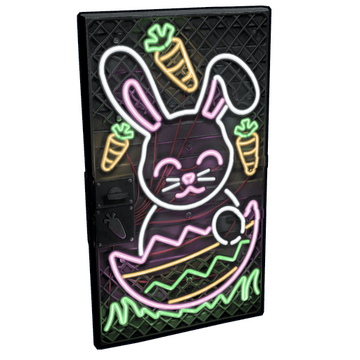 Neon Easter Bunny Door image