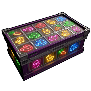 Neon Bunnies Large Wooden Box image