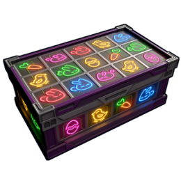 Neon Bunnies Large Wooden Box image