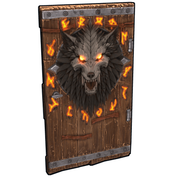 Wolf Warrior Wooden Door image