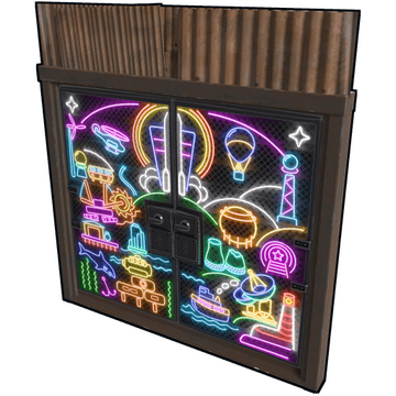 Neon Vibes Double Metal Door image