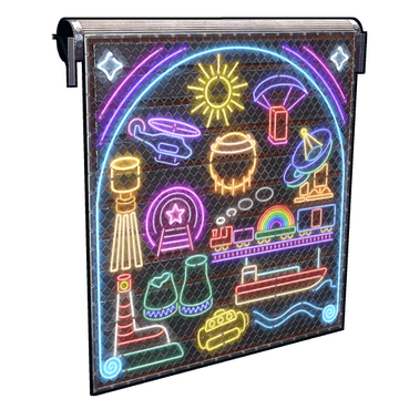 Neon Vibes Garage Door image