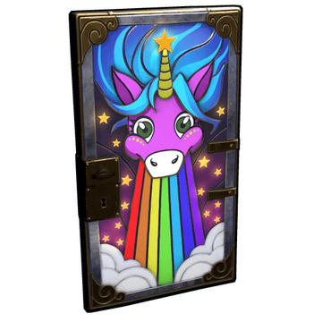 Rainbow Pony Metal Door image