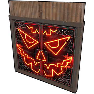 Neon Pumpkin Metal Double Door image