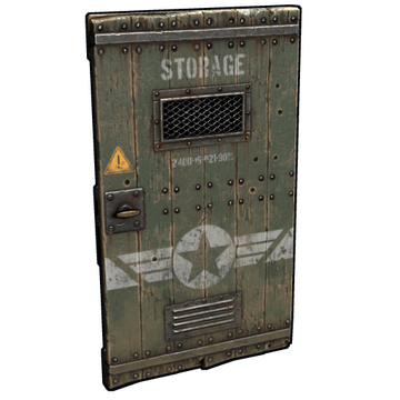 Military Storage Wooden Door image