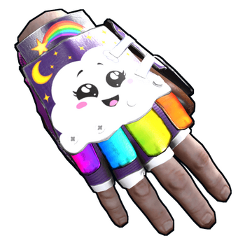 Rainbow Pony Roadsign Gloves image