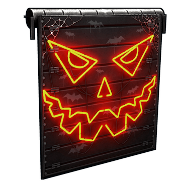 Neon Pumpkin Garage Door image