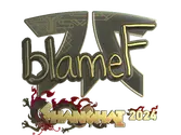 Sticker | blameF (Gold) | Shanghai 2024 image