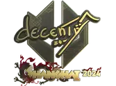 Sticker | decenty (Gold) | Shanghai 2024 image