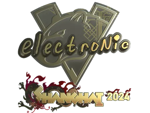 Sticker | electronic (Gold) | Shanghai 2024