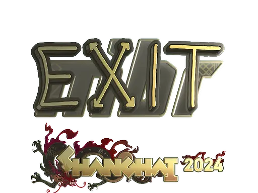 Sticker | exit (Gold) | Shanghai 2024