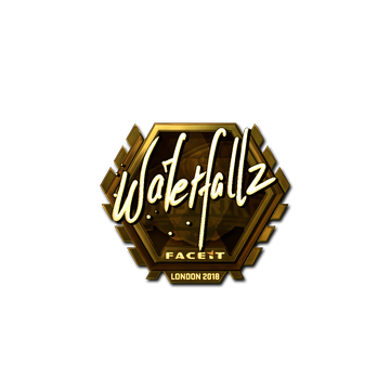 Sticker | waterfaLLZ (Gold) | London 2018