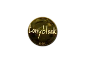Sticker | tonyblack (Gold) | Katowice 2019 image