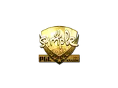 Sticker | s1mple (Gold) | Krakow 2017 image