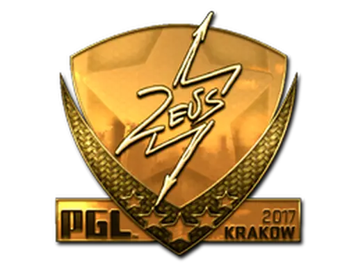 Sticker | Zeus (Gold) | Krakow 2017