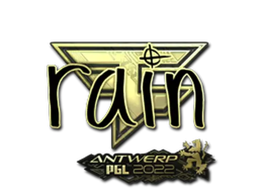 Sticker | rain (Gold) | Antwerp 2022