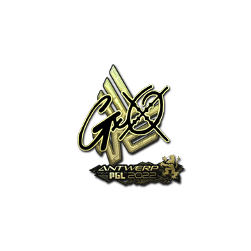 Sticker | gxx- (Gold) | Antwerp 2022