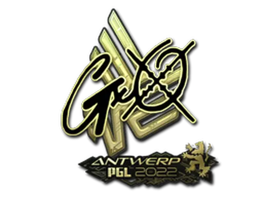 Sticker | gxx- (Gold) | Antwerp 2022