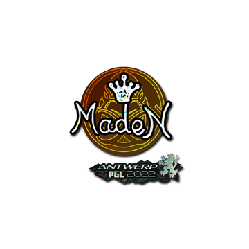 Sticker | maden (Glitter) | Antwerp 2022