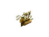 Sticker | s1mple (Gold) | Boston 2018 image