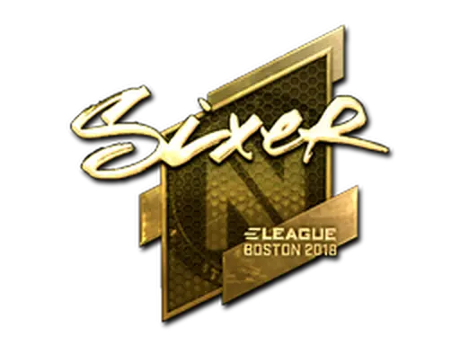 Sticker | SIXER (Gold) | Boston 2018