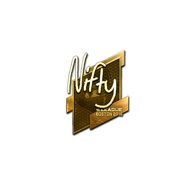 Sticker | Nifty (Gold) | Boston 2018