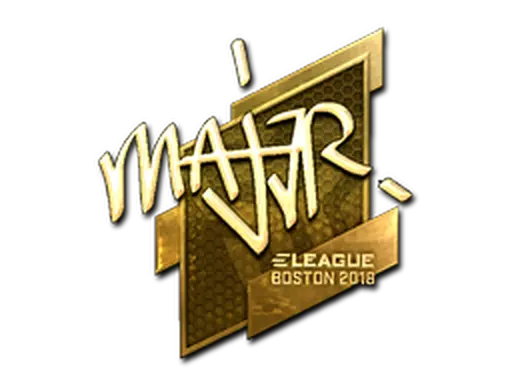 Sticker | MAJ3R (Gold) | Boston 2018