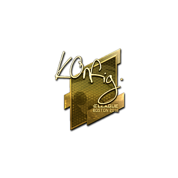 Sticker | k0nfig (Gold) | Boston 2018