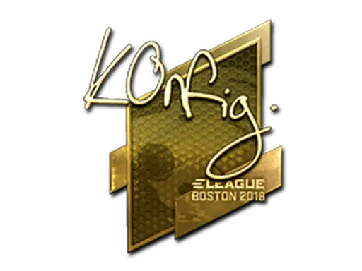 Sticker | k0nfig (Gold) | Boston 2018