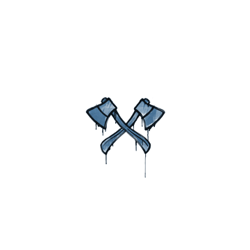 Sealed Graffiti | X-Axes (Monarch Blue)