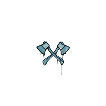 Sealed Graffiti | X-Axes (Wire Blue)