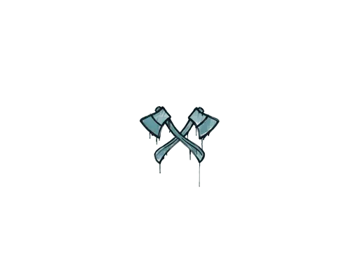 Sealed Graffiti | X-Axes (Wire Blue)