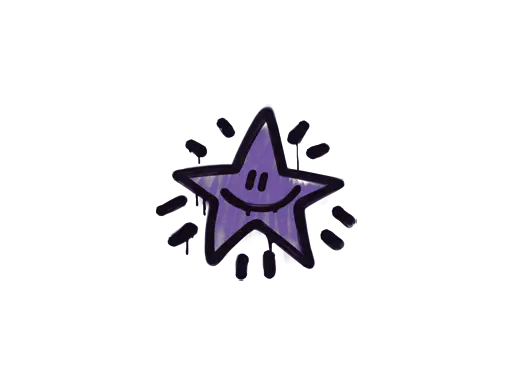 Sealed Graffiti | Shining Star (Monster Purple)