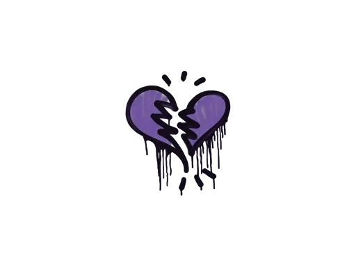 Sealed Graffiti | Broken Heart (Monster Purple)
