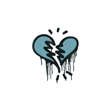 Sealed Graffiti | Broken Heart (Wire Blue)