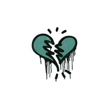 Sealed Graffiti | Broken Heart (Frog Green)