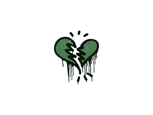 Sealed Graffiti | Broken Heart (Jungle Green)